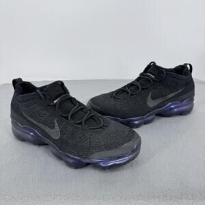 Nike Air VaporMax 2023 Flyknit Shoes Womens Size 9 Black Iridescent FD3148-001